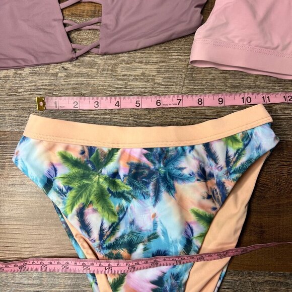 NWT Dippin Daisy's Mix & Match Bikini 3 Pieces Tropical Hawaiian High Waisted S - Picture 6 of 12